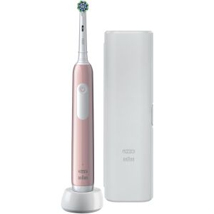 Periuta de dinti electrica Oral-B Pro 1 Roz si trusa de calatorie pe fundal alb - Oral-B