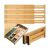 RUHHY Verstellbarer Schubladenorganizer aus Bambus, 4-teiliges Set, Teleskopteiler, Naturfarbe, in Gebrauch