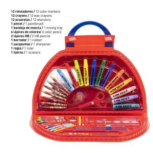 Set de artă Paw Patrol cu 50 de piese, cu markere, creioane, acuarele, creioane și multe altele - Mancs Őrjárat