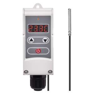 EMOS P5684 Termostat s kapilarnim senzorom, bijela, s digitalnim zaslonom i senzorom temperature - EMOS