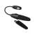EMOS LED book light, black, flexible neck, clip, open to show battery compartment