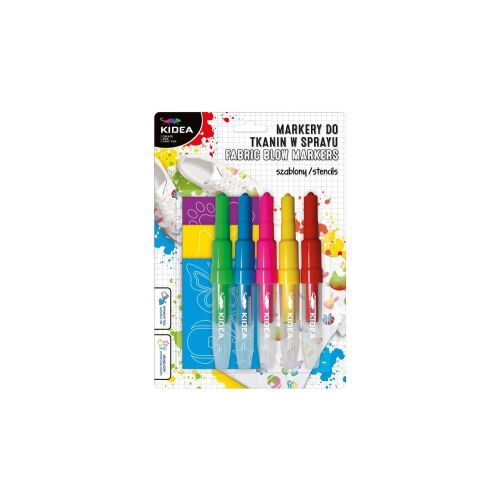 Kidea 5 színű textil spray filctoll (MTSSZ5KA) 126671123