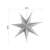 LED papírcsillag, 60 cm, ezüst csillámporos, fehér, beltéri, méretek