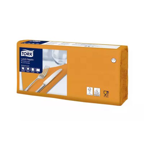Tork szalvéta Lunch Advanced 33/2 NARANCS, 200 lap/csg, 10csg/karton