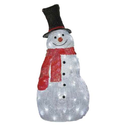 LED Christmas Snowman with Top Hat and Scarf, 61 cm