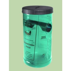 Natural Control Csiga csapda, zöld műanyag tartály fekete fedéllel, csigák befogására a kertben - Rovarcsapda