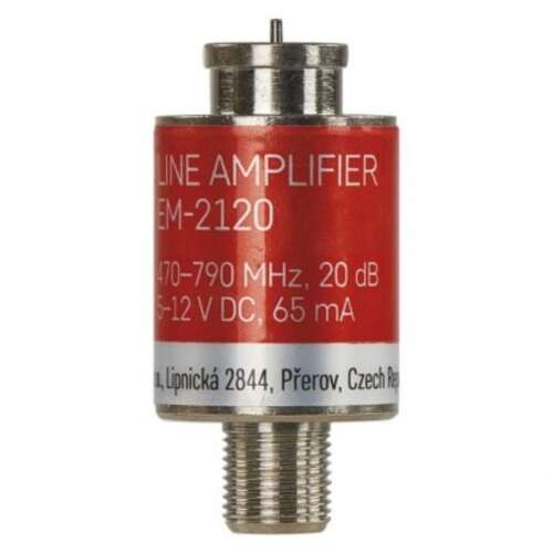 EMOS EM-2120 Leitung Verstärker, 470-790 MHz, 20 dB, 5-12 V DC, 65 mA
