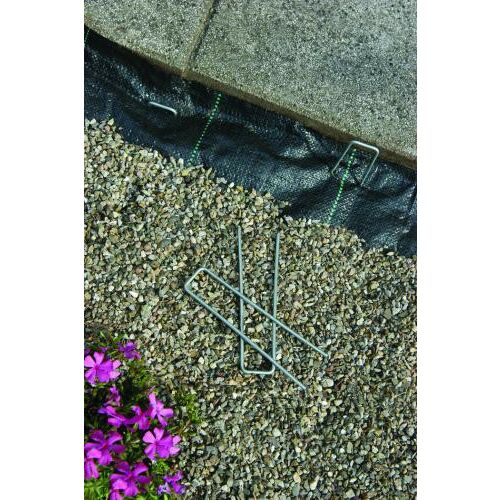 10 db fém talajtakaró rögzítő kampó, 14x3x14cm, gyomnövény-gátló szövet rögzítéséhez