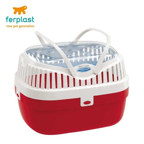 Ferplast Aladino Medium piros kisállat hordozó tengerimalacoknak - Kisállat hordozó és szállítóbox