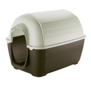 Ferplast Kenny 03 kutyaház, barna és bézs műanyag kutyaház - Ferplast