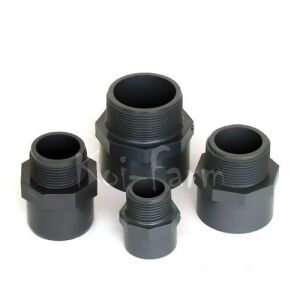 PVC külső menetes nyomóidom 40 x 50 x 1 ¼" 126678864 - AquaForte