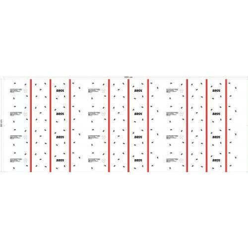 Légyfogó lap 10 x 32 cm, BROS márka, ragacsos légycsapda, hatékony legyek, muslicák és más repülő rovarok ellen