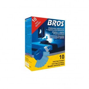 Bros elektromos szúnyogirtó 10 utántöltővel, 10 éjszaka szúnyogok nélkül - Bros