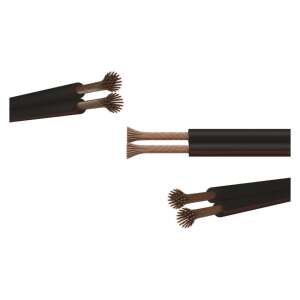 EMOS CYH100BkR 2x1.00mm black/red twin-line cable, close-up - EMOS