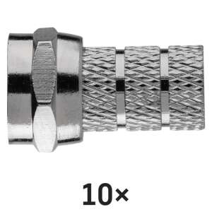 10 pack of EMOS F connector for coaxial cable, CB-500 type, 4.0/5.5 mm - EMOS