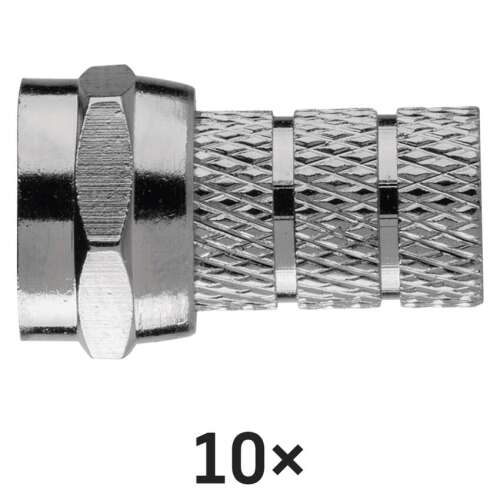 10 pack of EMOS F connector for coaxial cable, CB-500 type, 4.0/5.5 mm