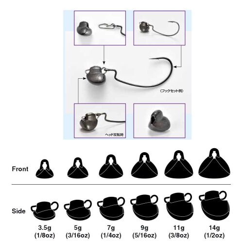 JIG FEJ ÓLOM DECOY DS-13 SWITCH HEAD 11gr horgász jig fej, ólom jig fej, horgász súly, horgászfelszerelés - Etetőkosár és ólom
