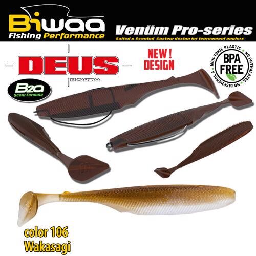Biwaa Deus Venium Pro-sorozat 5 hüvelykes 13cm 106 Wakasagi gumicsali horgászcsali - Gumicsali és twister