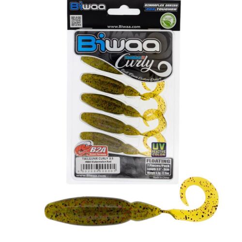 Biwaa Tailgunr Curly 2.5 hüvelykes puha műcsali, Vízmelon Red színben - Gumicsali és twister