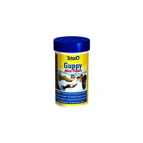 Tetra Guppy Mini Flakes halétel guppik és elevenszülő halak számára, 250 ml - Tetra