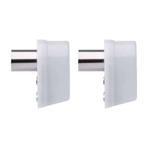 2x EMOS IEC female angled connector, white