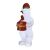 EMOS Inflatable LED polar bear with Christmas gift, side view