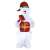 Inflatable LED polar bear with a gift, 240cm tall, outdoor Christmas decoration
