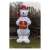 Inflatable LED polar bear with a gift, 240cm tall, outdoor Christmas decoration, in use