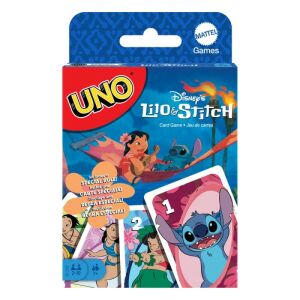 Mattel UNO Lilo & Stitch kártyajáték doboz, Disney témájú családi játék - Mattel