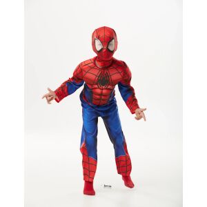 Deluxe Spider-Man Muskelkostüm für Kinder 9-10 Jahre, vollständige Ansicht - Rubie's