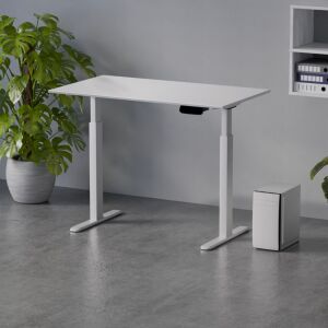 Profi elektromosan állítható magasságú íróasztal 120x80cm fehér | Dupla motor - Memória - USB - Nagy teherbírás | LVN System Control Pro