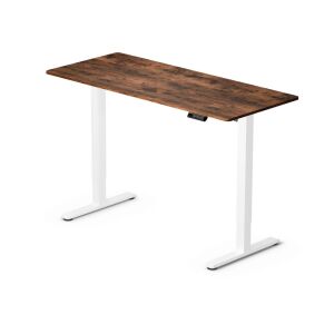 Elektromosan állítható magasságú íróasztal - 140x60cm rusztikus barna ülő-/állómunkához - LVN System Lite LV1717