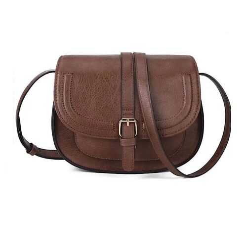 Dollcini barna crossbody nyeregtáska csat részlettel