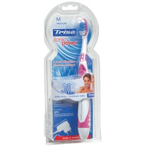 Periuță de dinți electrică Trisa Sonic Power Medium, 26000 oscilații pe minut, autonomie 14 zile, ambalată - Trisa