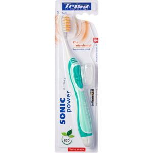 Trisa Sonic Power Battery Pro Interdental S elektromos fogkefe, zöld - Elektromos fogkefe