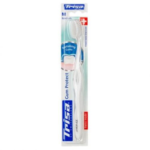 Trisa Gum Protect Medium fogkefe, fehér, ínyvédelem 