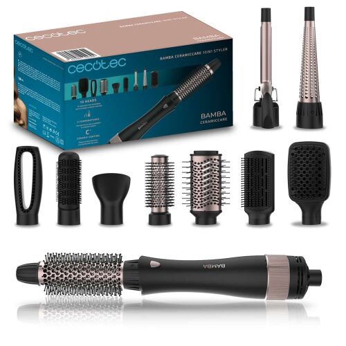 Cecotec Bamba CeramicCare 10 az 1-ben Forrólevegős Hajformázó csomagolással és tartozékokkal - Cecotec