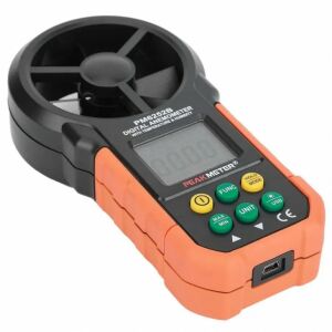 Anemometru digital PEAKMETER PM6252B pentru măsurarea vitezei vântului, a fluxului de aer, a umidității și a temperaturii - Scule multifuncționale