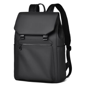 Rucsac laptop impermeabil negru Dollcini Minimalista 15,6 inch, vedere unghiulară - Genți și huse laptop