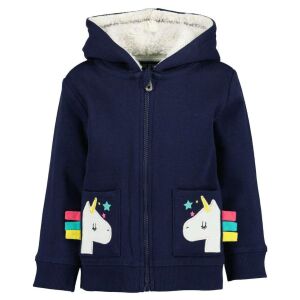 Blue Seven Unicorn Zip-Up Hoodie für Babymädchen (9-12 Monate) - Vorderansicht - Pullover für Kinder