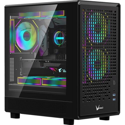 Formula Számítógépház - Air Mesh G2 Black (fekete, ablakos, 3x12cm venti, mATX, 2xUSB3.0) 126793882