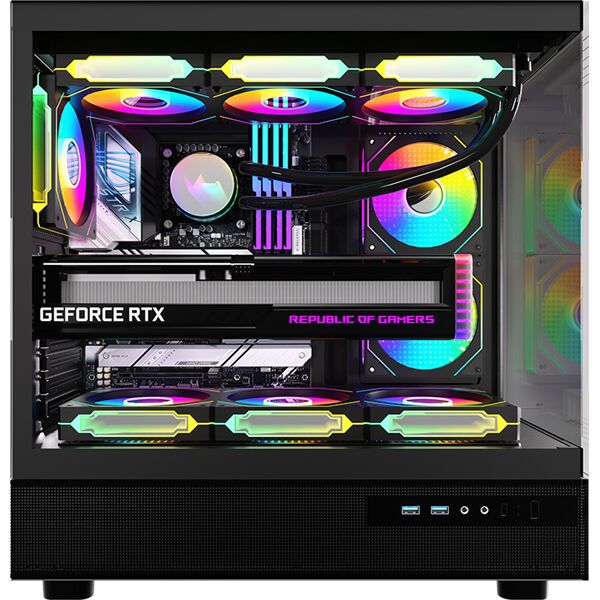 Formula Számítógépház - Crystal Z8 Black (fekete, ablakos, ATX, 1...