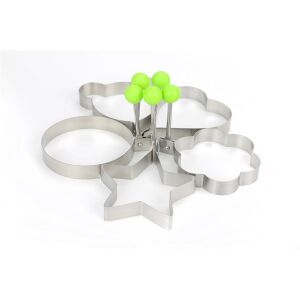 IRIS KT-177 tojássütő forma 5 db-os (kerek, szív, csillag, , virág, egér) 126795298 - Iris