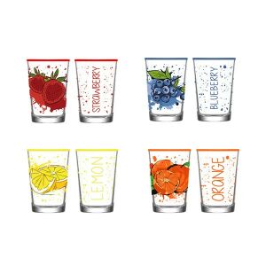 IRIS mintás üveg pohár 205ml, Blueberries, Lemon vagy Orange minta 131702-001 126795378 - Pohár