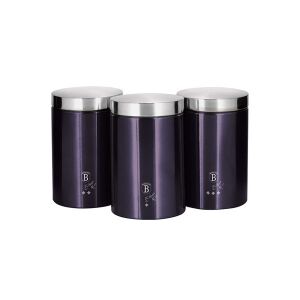 Berlinger Haus Purple Eclipse 3 részes konyhai tároló szett cukor, tea és kávé tárolására. - Berlinger Haus