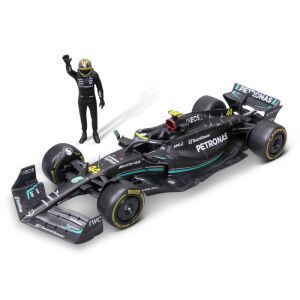 Bburago 1/24 Mercedes-AMG F1 W14 E Performance Modellauto mit Fahrerfigur - Bburago