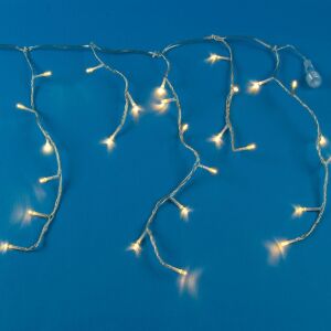 Instalație Lumini LED Perdea, Alb Cald, 100 LED-uri, 5m Extensibilă, Interior/Exterior - Ghirlande luminoase
