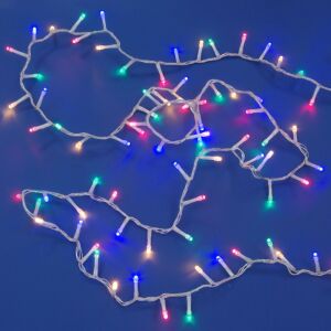 Instalație Lumini Crăciun LED, 180 becuri multicolore pe cablu transparent - Ghirlande luminoase