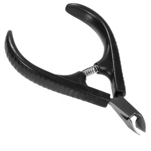 Foarfecă cuticule neagră, 12 cm, tăietor cuticule oțel inoxidabil - Clești de unghii
