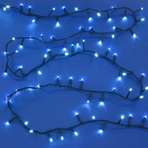 Instalație luminoasă LED de 12m, alb rece, cablu verde - Ghirlande luminoase